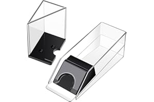 Honoson Blackjack Shoe and Discard Tray Clear Acrylic Blackjack Dealing Shoe Card Dispenser for Playing Cards Discard Holder Trays for Game Poker Accessories(6 Deck)