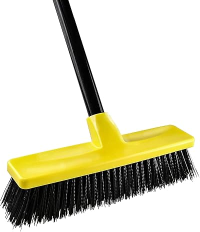 TreeLen Yard Brush Heavy Duty Outdoor Broom Telescopic 150cm with Angled Head