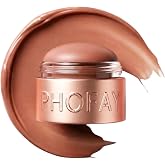 PHOFAY 3-in-1 Mousse Blush Cream &amp; Lipstick Gloss-Soft Silky Creamy Texture | Vegan &amp; Lightweight Matte Finish Cosmetics Long-Lasting Moisturizing Blush daily makeup for Natural Flush of Color (01#)