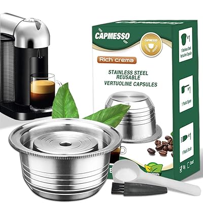 Buy Capmesso Coffee Capsule Reusable Vertuoline Pod Refillable Vertuo Capsules Stainless Steel Compatible With Nespresso Vertuoline Gca1 And Delonghi Env135s 8oz Coffee Cup Online In Japan B084qb9w2r