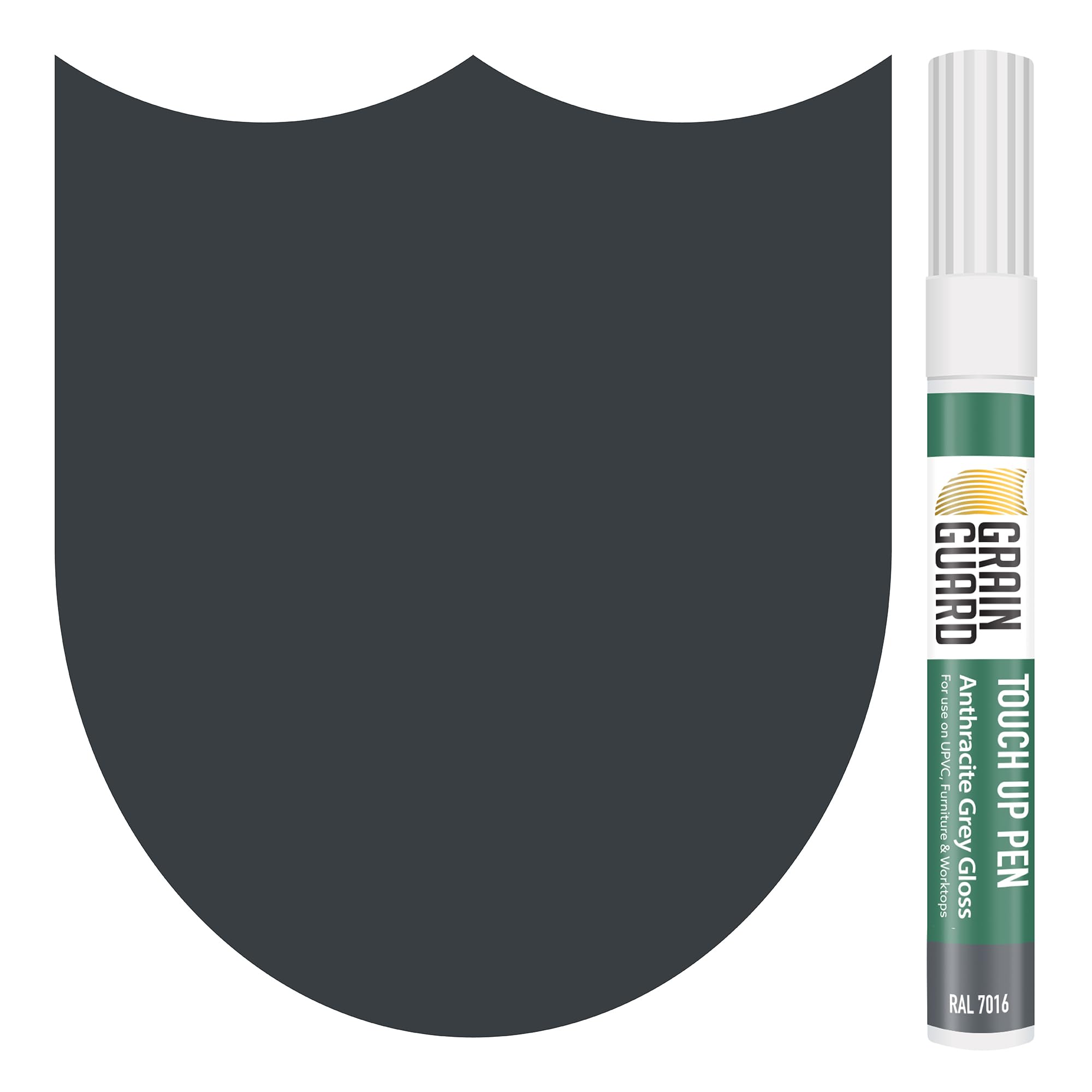 GRAIN GUARD Touch-Up & Scratch Repair Pens | Anthracite Grey Gloss (RAL 7016) | Touch-Up Pens: Furniture, Kitchen Units, Worktops, Doors & Windows | Wood, Metal, Hard Plastics, UPVC | 10ml
