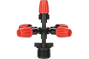 YULAIYOEN Micro Drip Irrigation Sprinkler Heads, 360° Mist Drip Emitters for Garden Irrigation System 1/2 inch Drip Irrigation Parts for Patio,Lawn,Greenhouse Supplies -10 Sets