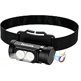 PHILIPS SFL3255/27 LED 1500 LumensRechargeable Headlamp, Aluminium Magnetic Attraction Head Light Flashlight,5 Modes for Outd