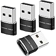 COUPLING USMILE USB to USB C Adapter 4 Packs,USB A to C Super Fast Charging/Transfer and OTG Function. Compatible with iPhone15 14 13 Plus Pro Max,iPad Pro Air 4 Mini 6 Almost USB Devices