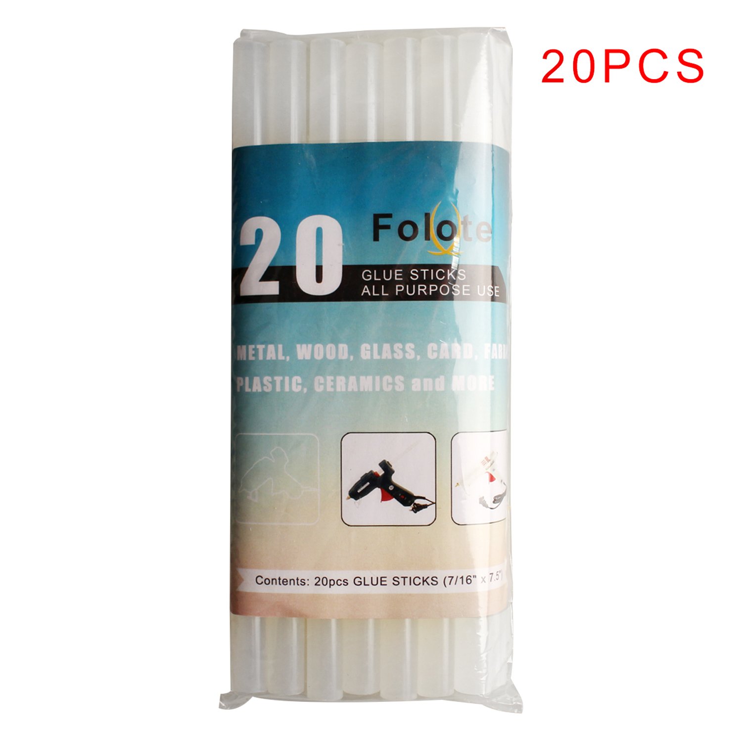 FOLOTE Full Size Strong Hot Melt Glue Sticks (7/16" x 7.5") 20 Sticks