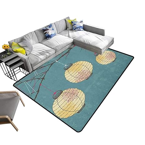Amazon Com Lantern Decorative Floor Mat Three Paper Lanterns