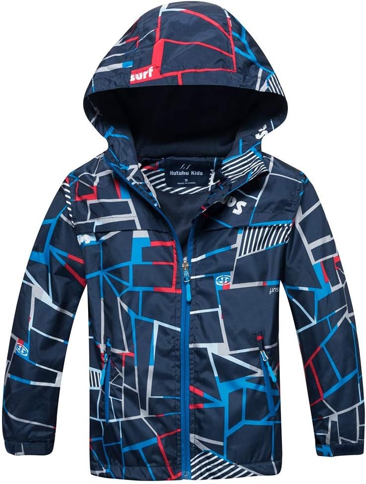 Briskorry Baby Kids Girls Boys Raincoat Rain Jacket Outdoor Lightweight Waterproof Kids Spring Fall Hoodie Outwear Sweatshirt