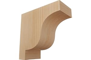 Ekena Millwork COR04X08X08NEW00SDF 3 1/2"W x 8"D x 8"H Newport Smooth Corbel, Douglas Fir