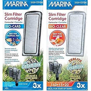 Marina (3 of Each) Slim Filter Carbon Plus Ceramic Cartridges and Zeolite Plus Ceramic Cartridges