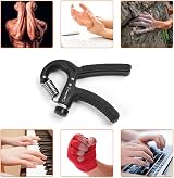 Vicloon Adjustable Hand Grip Exerciser 10-50 kg Forearm Strengthener Black view 5