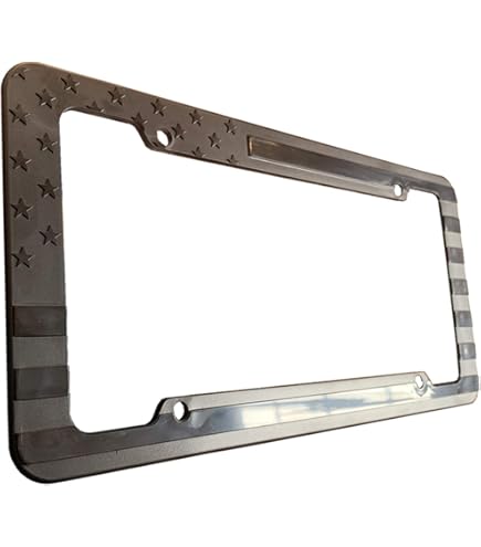 Targa Portatarga Moto In Alluminio Con Bandiera Americana 3D - Black Flag - BLVD