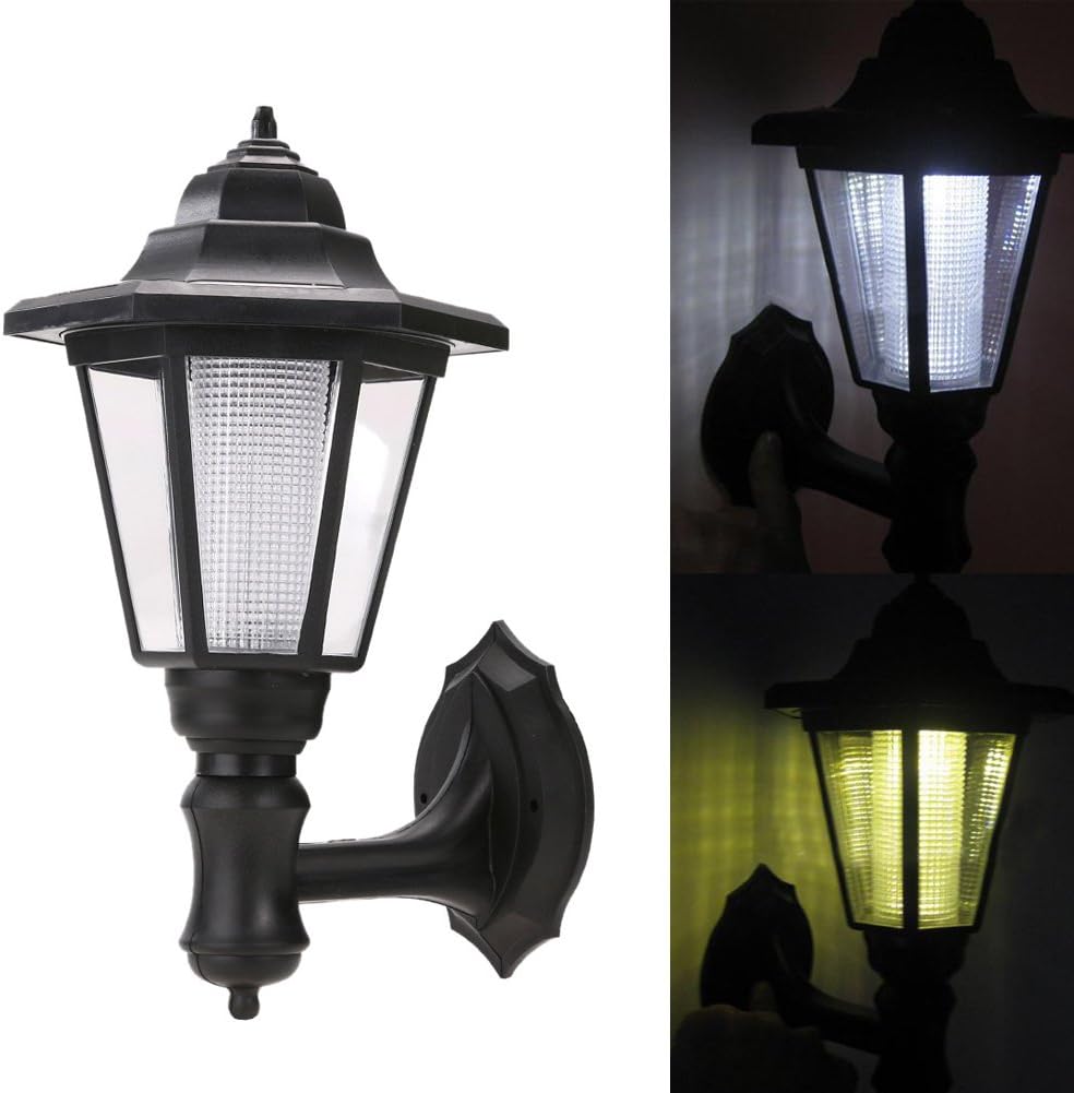 AMZVASO Modern Led Solar Garden Light Outdoor Waterproof Wall Lamp