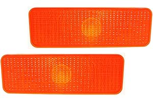 CARLIGHTS360 For 1980-1986 Ford Bronco Park Lights Driver and Passenger Side | Pair | w/Amber Lens | FO2520101 FO2520101 | E1TZ 13200A E1TZ 13200A