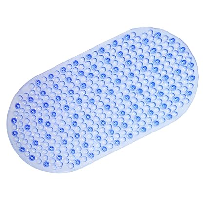 Hua You Bubble Pattern Anti Skid PVC Single Toilet Floor Mat (26.5 x 14 Inches)