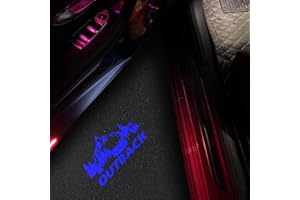 uunonaha Never Fade Car LED Door Logo Projector Puddle lamp, for Outback Accessories Door Light Logo LED Laser Car Courtesy Step Light HD Compatible with Outback (Outback-Blue-HD)