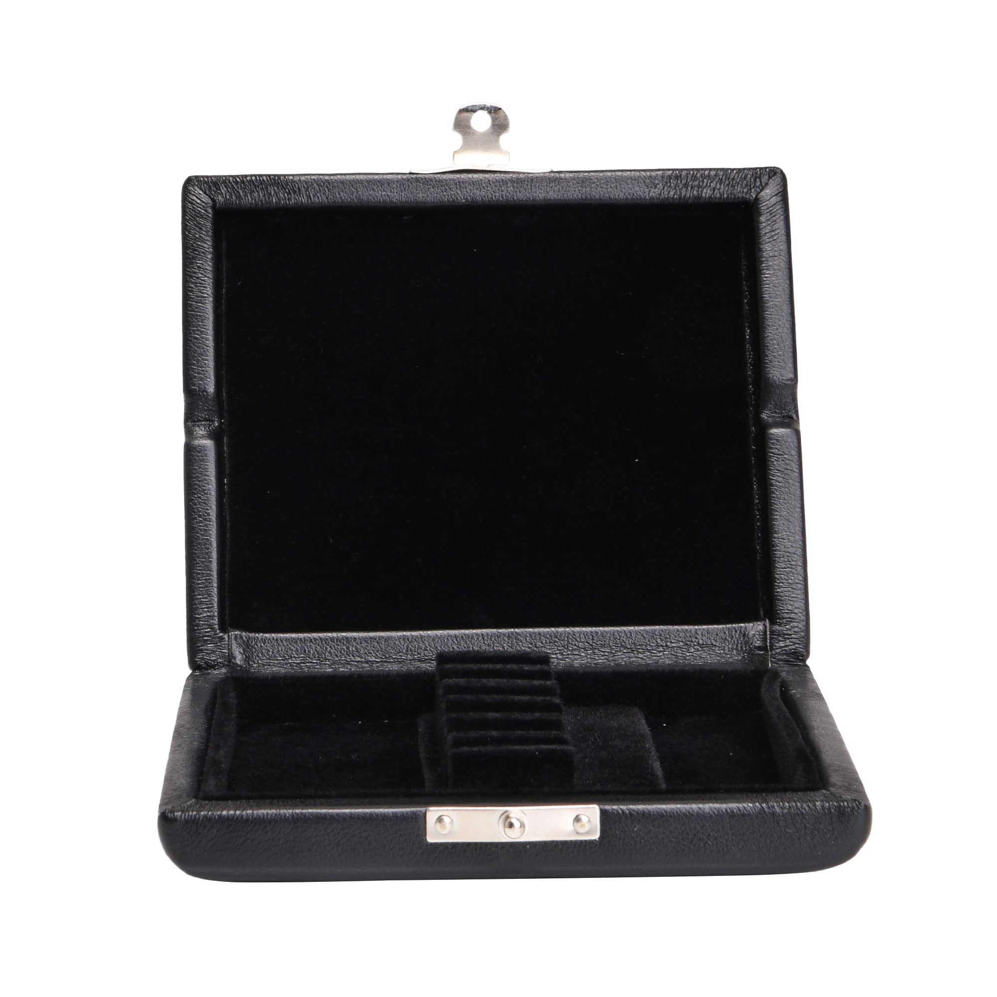 BQLZR Oboe Reed Holder Case, Black PU Leather, Fits 3 Oboe Reeds, Soft Velvet Interior, 9.2 x 7.8 x 2cm