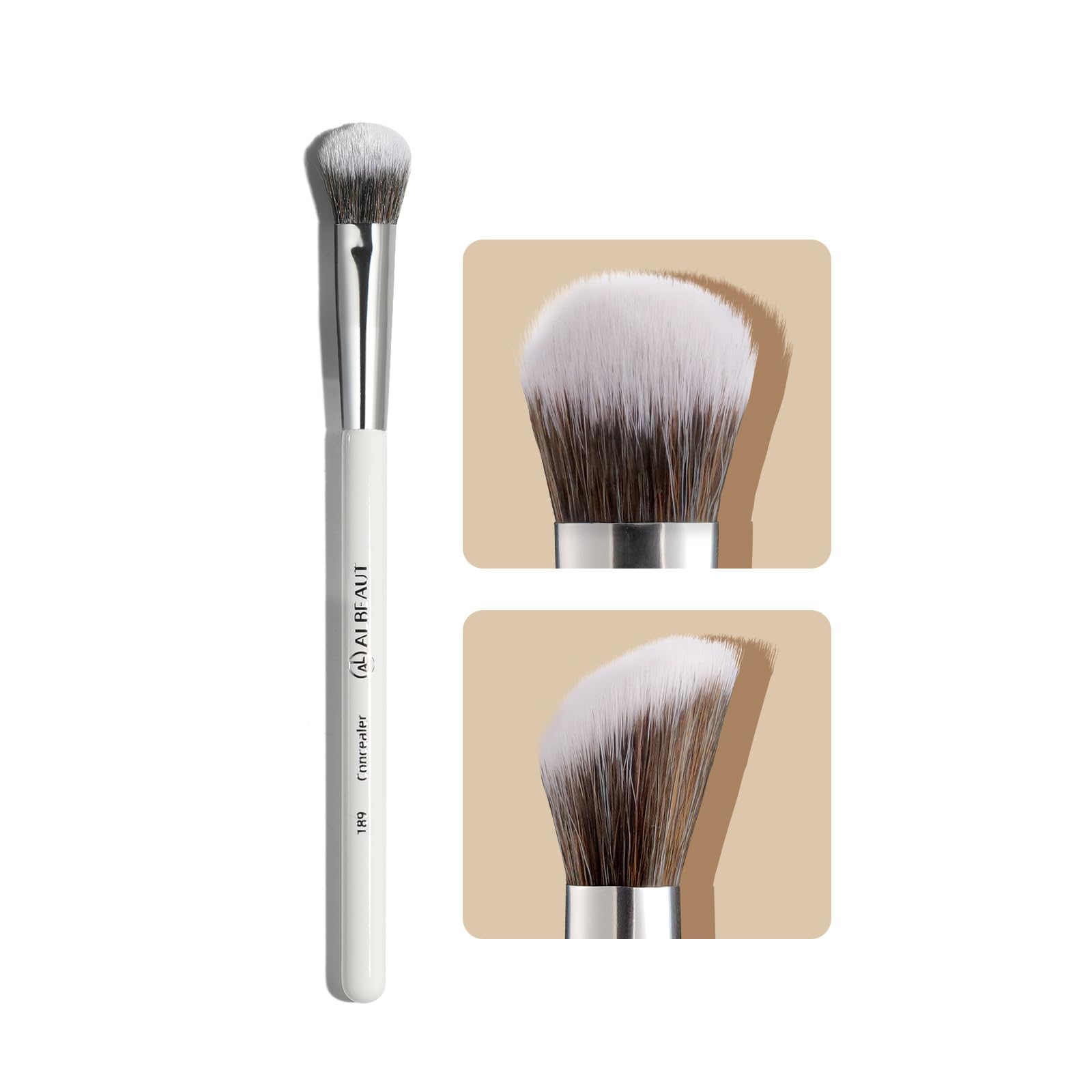Albeaut Concealer Brush, Angled Brightening Concealer Makeup Brush Under Eye Blending Brush Kitten Paw (189 concealer)