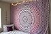 Madhu International Pink Ombre Mandala Tapestry Hippie Cotton Tapestries Psychedelic Indian Traditional Wall Decor Tapestry Bohemian Wall Hangings Queen Size Boho Tapestry For Living Room Dorm Decor