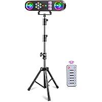 FODEXAZY Stage Lights with Stand, Disco Ball Party Light,5 in 1 Stage Lights Set with Remote Control Rotating Ball, UV, Strob