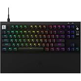 Logitech G PRO X2 Rapid Wired Gaming Keyboard - Black | Magnetic Analog Switches, Rapid Trigger, OLED Display, 8 kHz Polling, Palm Rest, Detachable USB-C