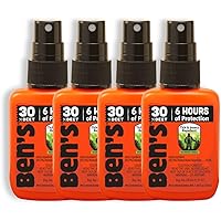 Ben's 30% DEET Mosquito, Tick and Insect Repellent, 37ml Pump, Pack of 4