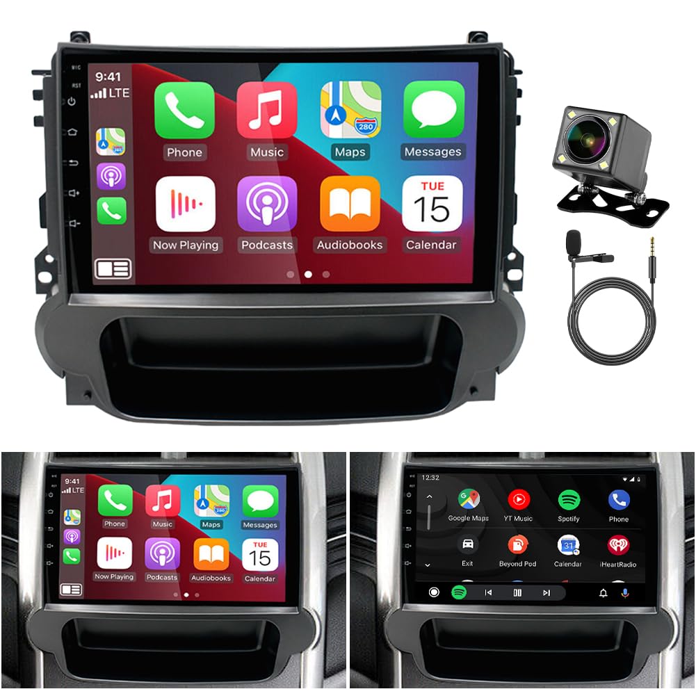 Photo 1 of 9 inch Car Stereo Radio for Chevrolet Chevy Malibu 2011 2012 2013 2014 2015, Andorid 13 Touchscreen Car Radio with Carplay & Android Auto, Support GPS Bluetooth SWC Backup Camera Radio (2G+32G)