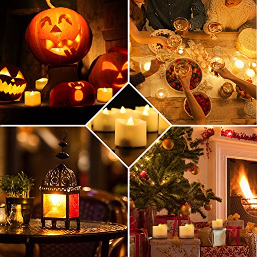 image for Beichi 24Pack White Flameless LED Tea Lights, Battery Operated Candles