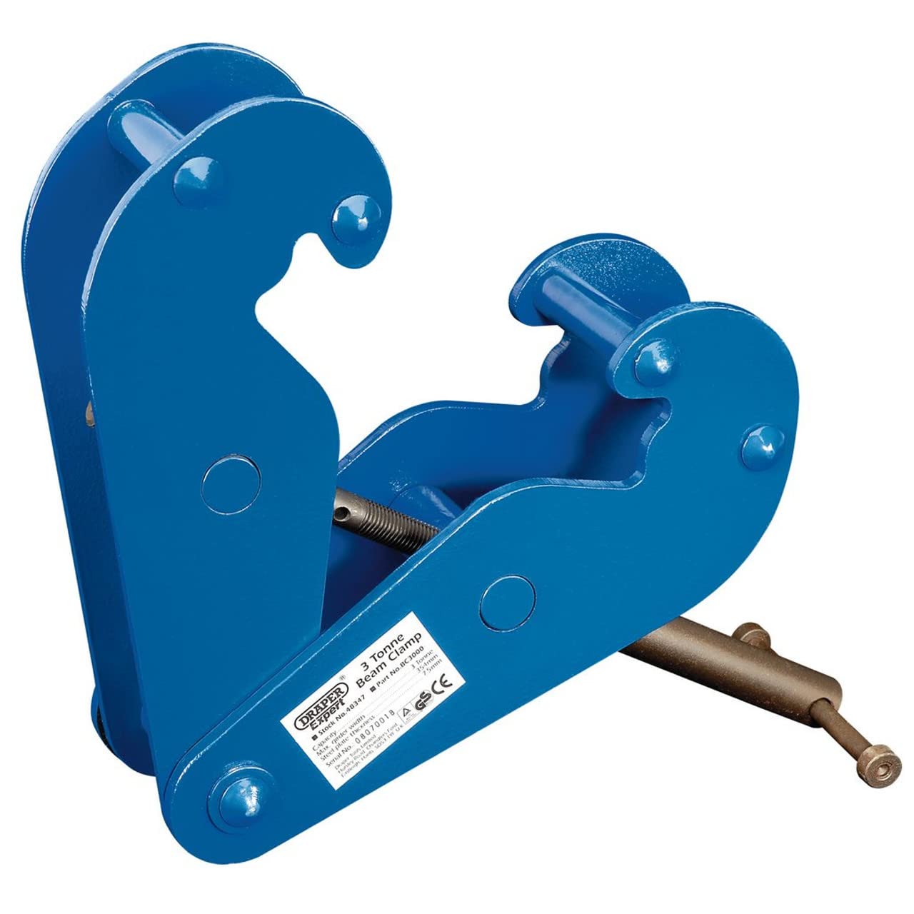 Draper 48347 Expert Beam Clamp, 3 Ton,Blue