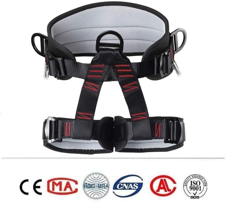 HandAcc Climbing Harness, Thicken Professional Half Body Safety Belt for Rock Climbing, Fire Rescue, Expanding Training and Other Outdoor Adventure Activities : Sports & Outdoors
