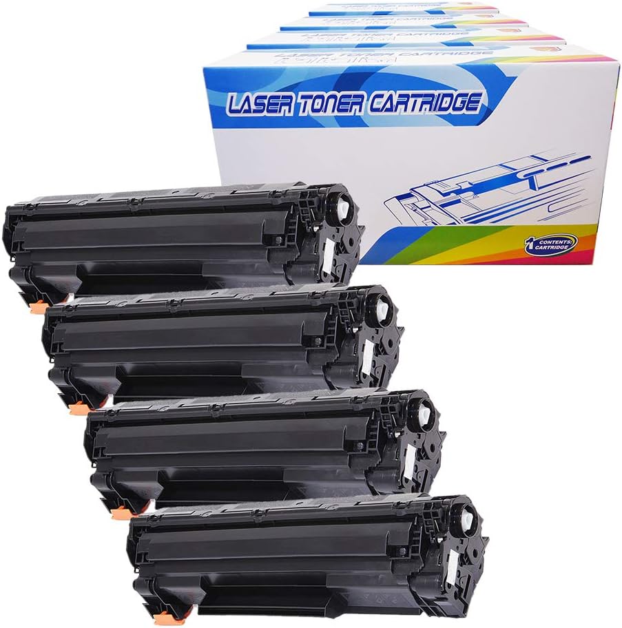 Inktoneram Compatible Toner Cartridges Replacement for HP CF283A 83A Laserjet Pro MFP M127fn M127fw M125rnw M125nw (Black, 4-Pack)