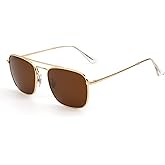 JIM HALO Retro Square Aviator Sunglasses Premium Glass Lens Flat Metal Eyewear Men Women
