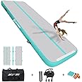 AKSPORT Air Mat Tumble Track 10ft 13ft 16ft 20ft Inflatable Gymnastics Mat Air Tumbling Mat with Air Pump for Home Use/Tumble/Gym/Training/Cheerleading/Yoga