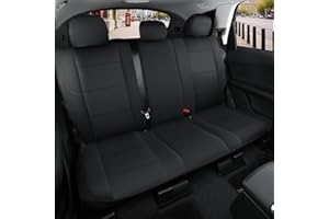 GIANT PANDA Rear Bench Seat Cover for Toyota RAV4 (2013-2025), Corolla (2013–2026, Not Hybrid), Camry, Prius (2010–2026),Corolla Cross, 60/40 Split Back Seat Protector,Faux Leather(Black)