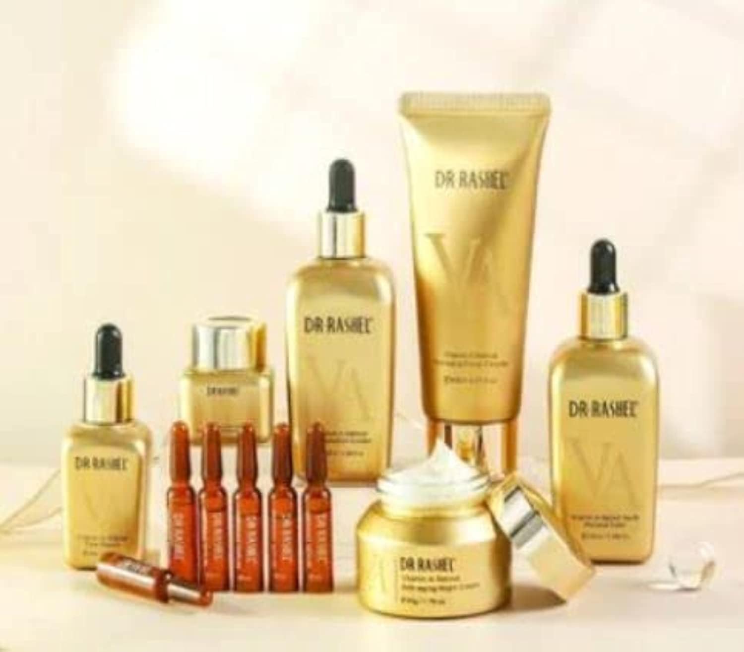 Dr. Rashel Vitamin A Retinol Anti-Aging and Skin Cell Renewal Set, Gold
