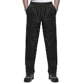 iCreek Men's Rain Pants Waterproof Over Pants Windproof Lightweight Hiking Pants Work Rain Outdoor for Golf, Fishing