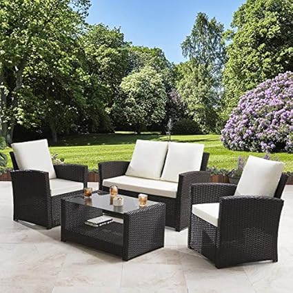 Bella Life Rattan Sofa Garden Furniture Set Patio Conservatory