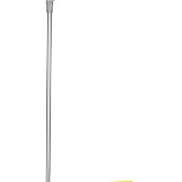 Household Essentials Outdoor Telescoping Clothesline Prop in Steel Pole with Threading Eyelet and Stake Mount, Silver