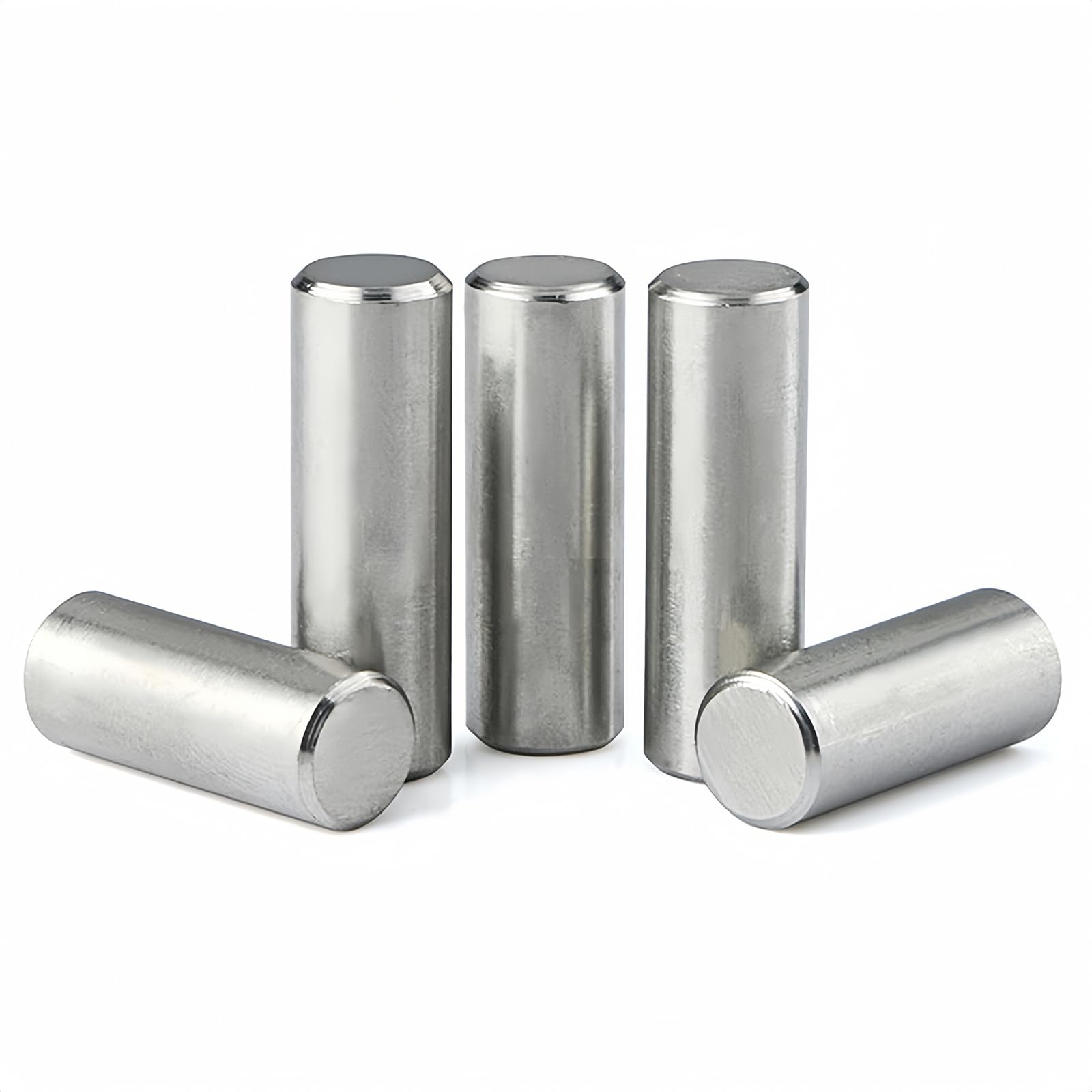 Boxonly 5 PCS M8x120mm Dowel Pins 304 Stainless Steel Cylindrical Pin Pegs Support Shelves Fasten Elements GB119 Fixed Pin Shaft