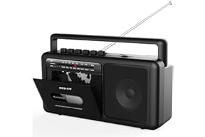 WIITHINK WTB-777 Portable Cassette Player Boombox, AM/FM Radio Stereo with Bluetooth, USB, Recorder, Earphone Jack, DC/AC Powered, Cassette Tape Recorder