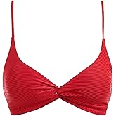 BERLOOK Women's Twist Backless Criss Cross Back Bathing Swimwear Cheeky Bikini Top