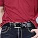 Tiitc Belts for Men Leather Dress Belt Black and Brown with Prong Buckle 38mm Wide (Black, 120cm)