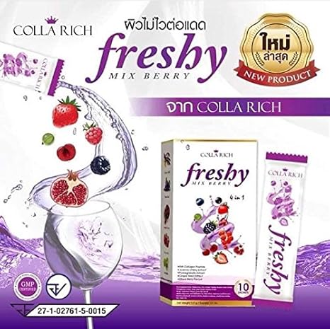 Amazon Com Colla Rich Freshy Mix Berry Collagen Peptide 10 Sachets Health Personal Care