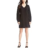 Karen Kane Women's Blouson Sleeve Crepe Dress Dress, Black, Small