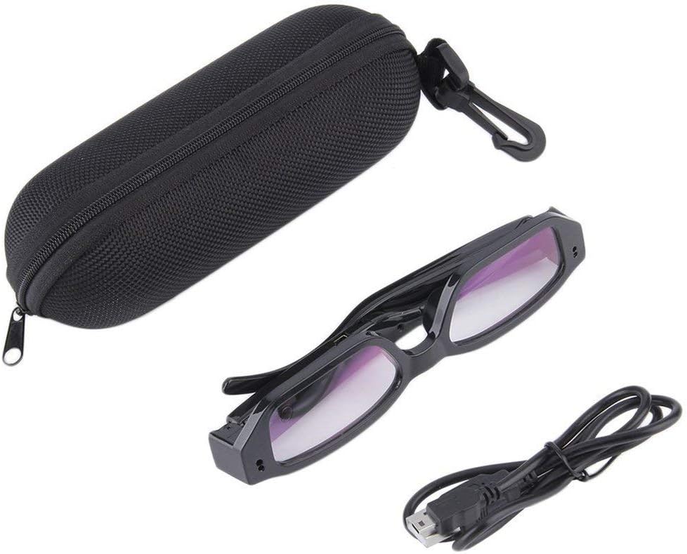 Jullynice SM13 Mini HD Glasses Camera Glasses Video Audio Recorder Cam Full HD 19201080P Black Color Durable Portable