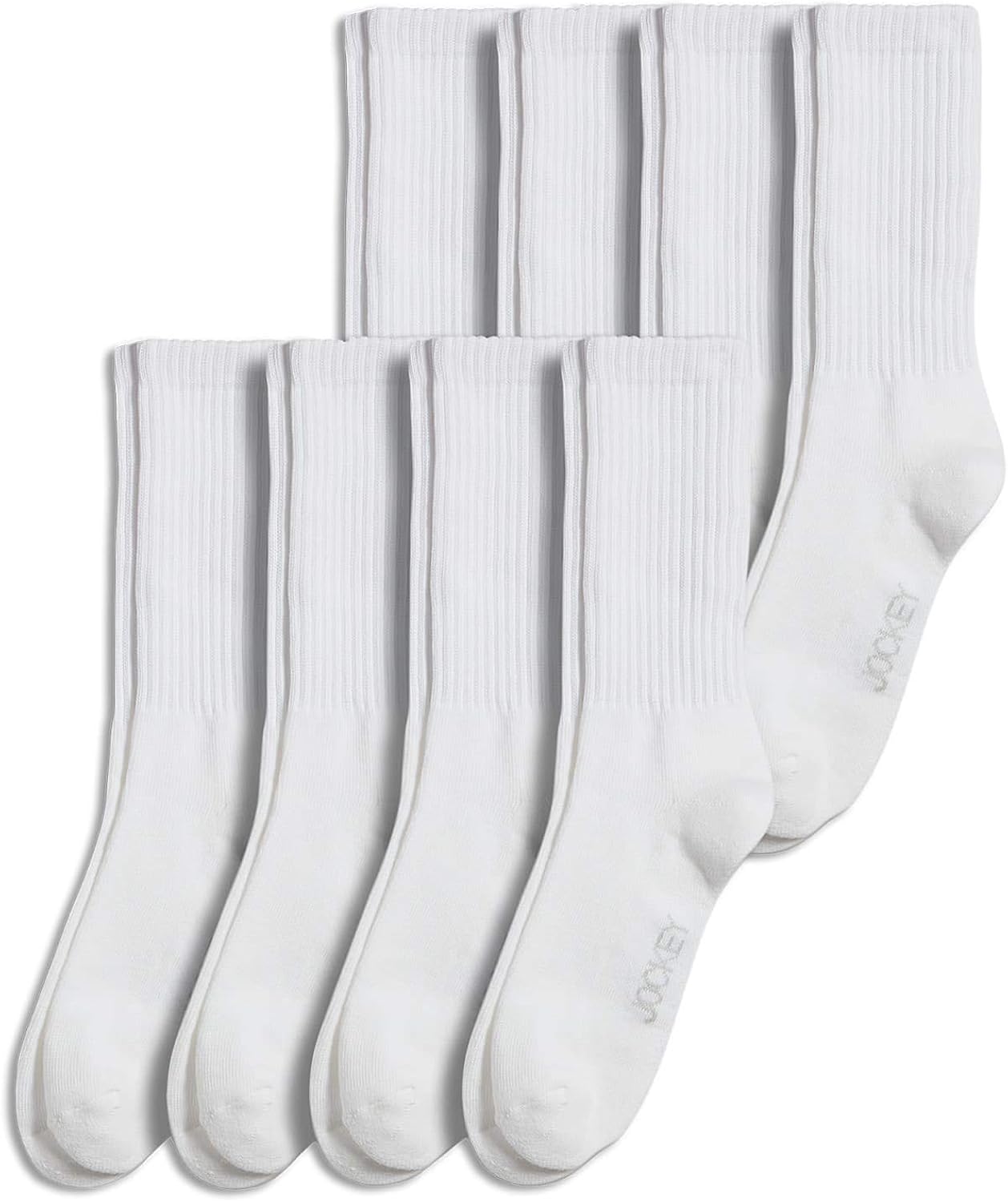 Jockey Men's Socks Men's Essentials Antimicrobial Crew Socks 8 Pack