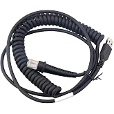Barcode Scanner Cable RJ45 to USB Port Compatible with Metrologic MS3780 Fusion MS1633 MS9540 Voyager MS9524 YJ3300 Barcode Scanner Gun (3M / 9FT Coiled USB Port)