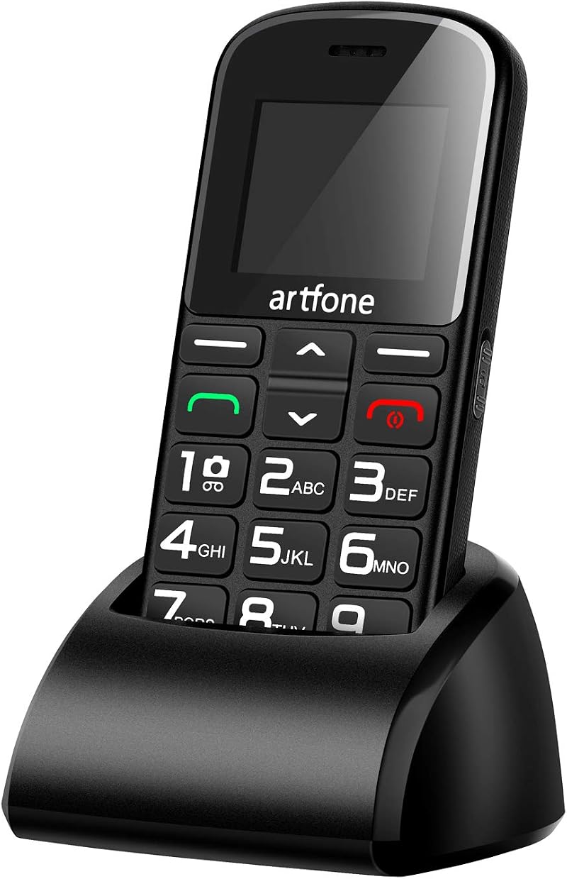 artfone CS182 Big Button Mobile Phone Senior Unlocked with Dock 1800mAh Battery