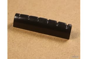 MLAVAL GUITAR PARTS 2 x Slotted Nut Replacement For Electric/Acoustic Guitar 43mm,Black