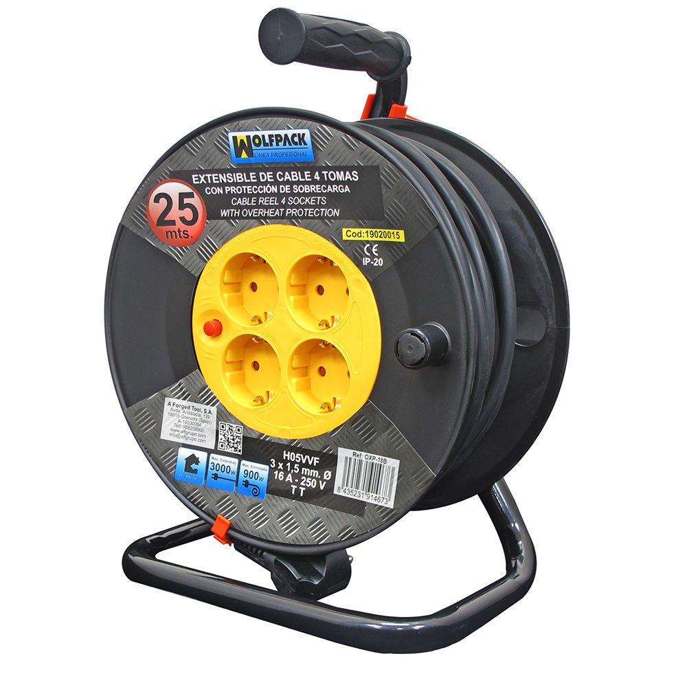 Wolfpack 19020015 Extendible Industrial Wolfpack 25 Metres 3 x 1.5 with Reset.