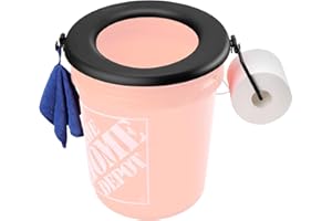 PAHTTO Bucket Toilet Seat, Portable Toilet Seat for 5 Gal Buckets, Camping Toilet Seat, Snap-on Toilet Seat for Outdoor, Camping, Hiking, Emergency, Car, Boat, RV Travel